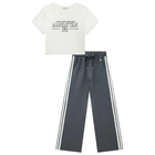 Vic Vicky | Conjunto de Blusa Crop y Pantalón Deportivo para Niña