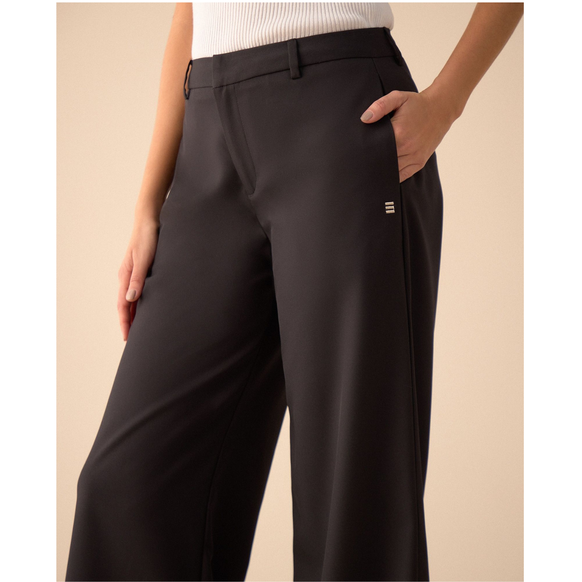 ESPRIT | Pantalón de Tela Fluida para Mujer