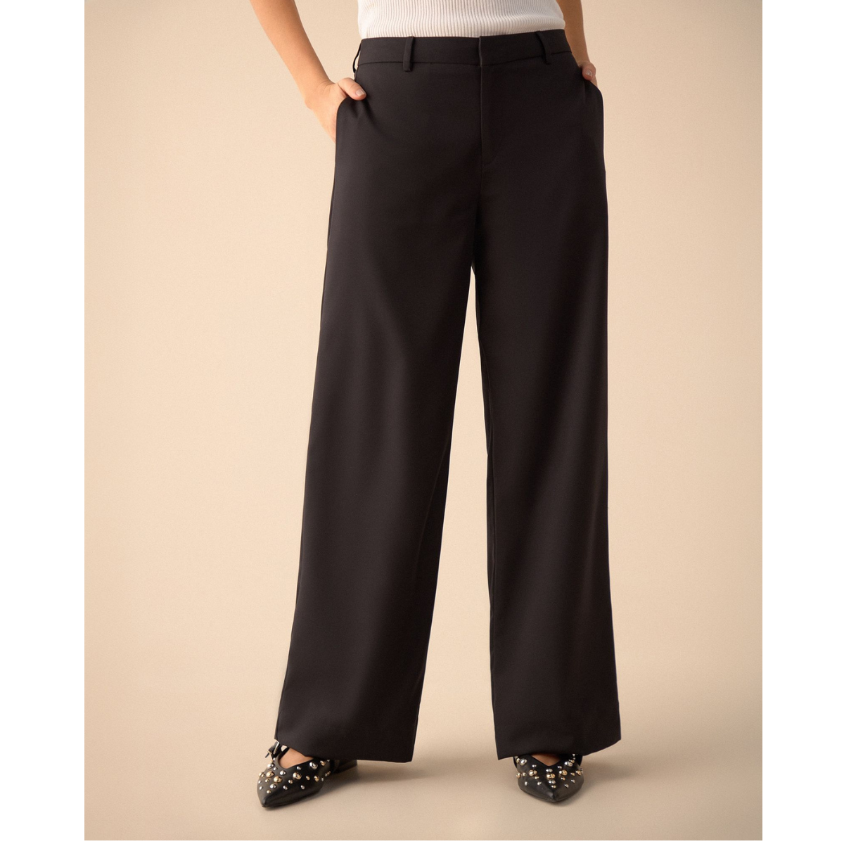 ESPRIT | Pantalón de Tela Fluida para Mujer