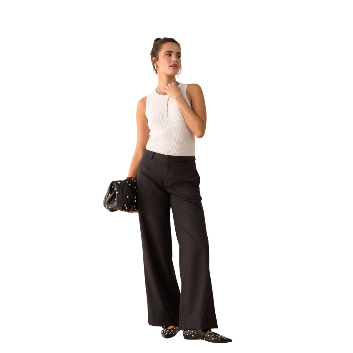 ESPRIT | Pantalón de Tela Fluida para Mujer