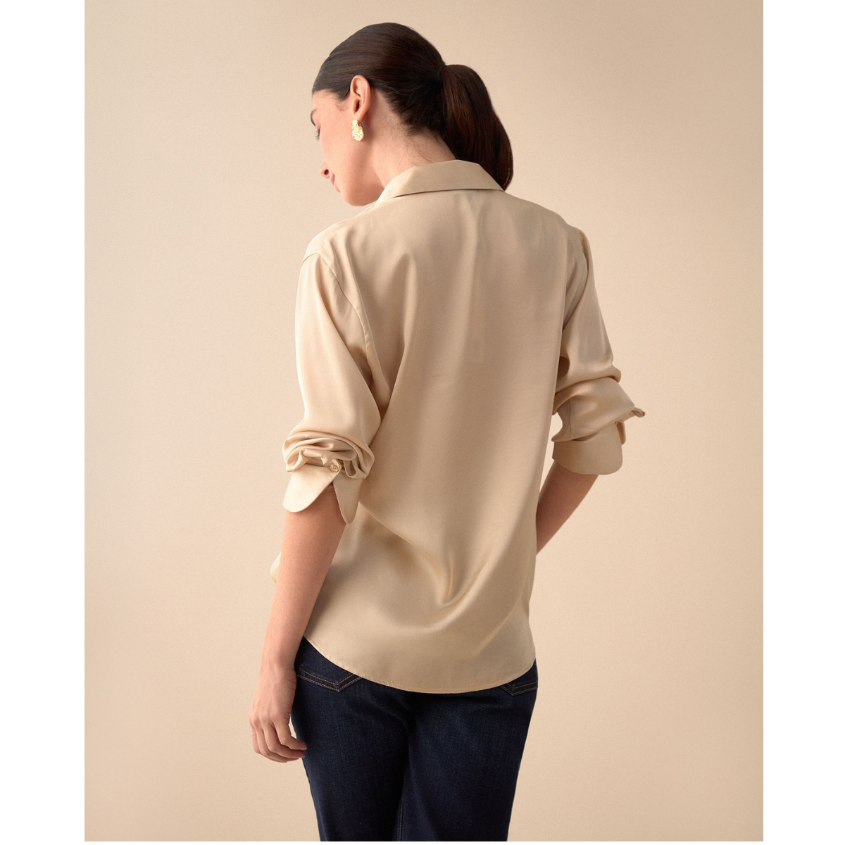 ESPRIT | Camisa de Ruedo Curvo para Mujer