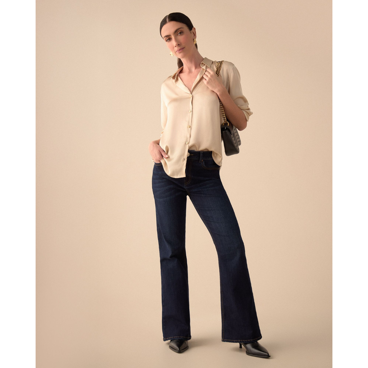 ESPRIT | Camisa de Ruedo Curvo para Mujer