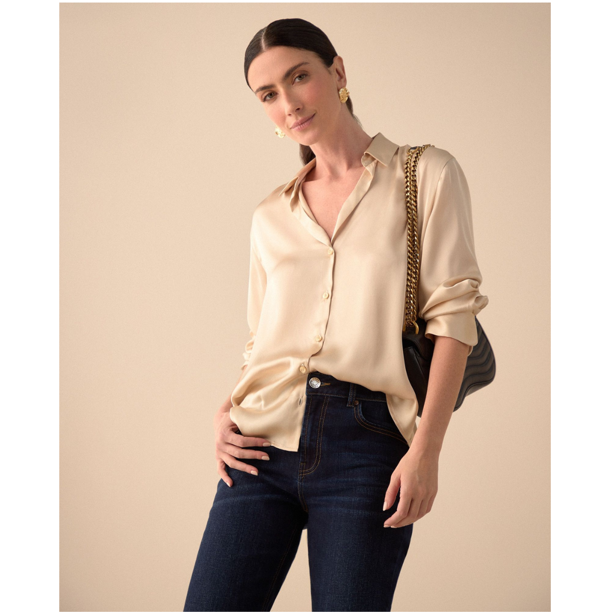 ESPRIT | Camisa de Ruedo Curvo para Mujer