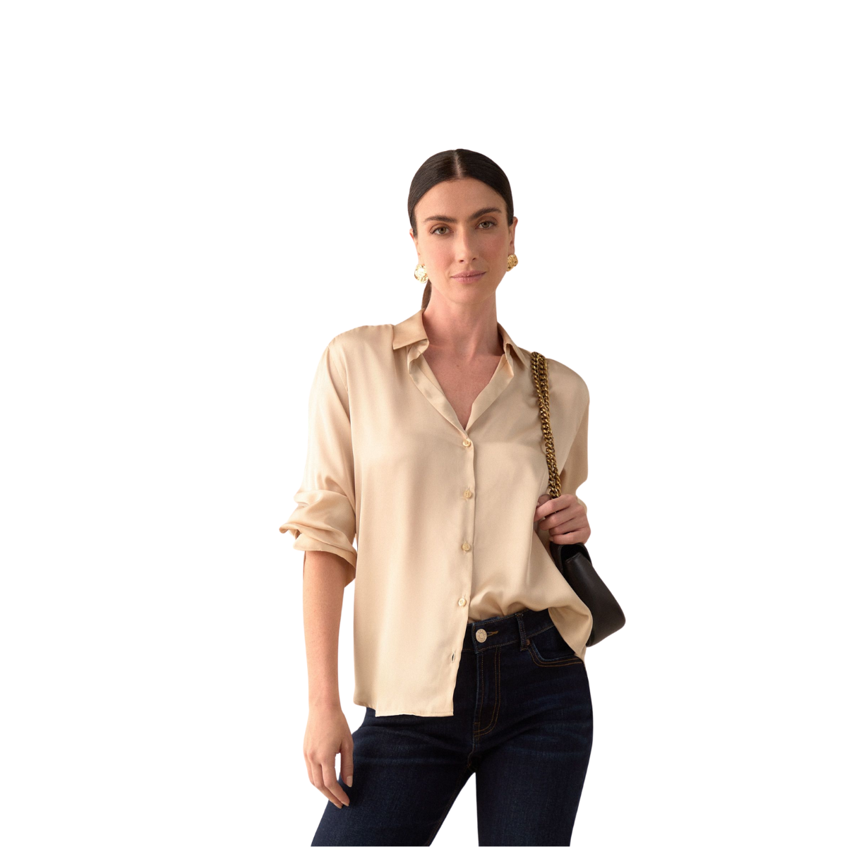 ESPRIT | Camisa de Ruedo Curvo para Mujer