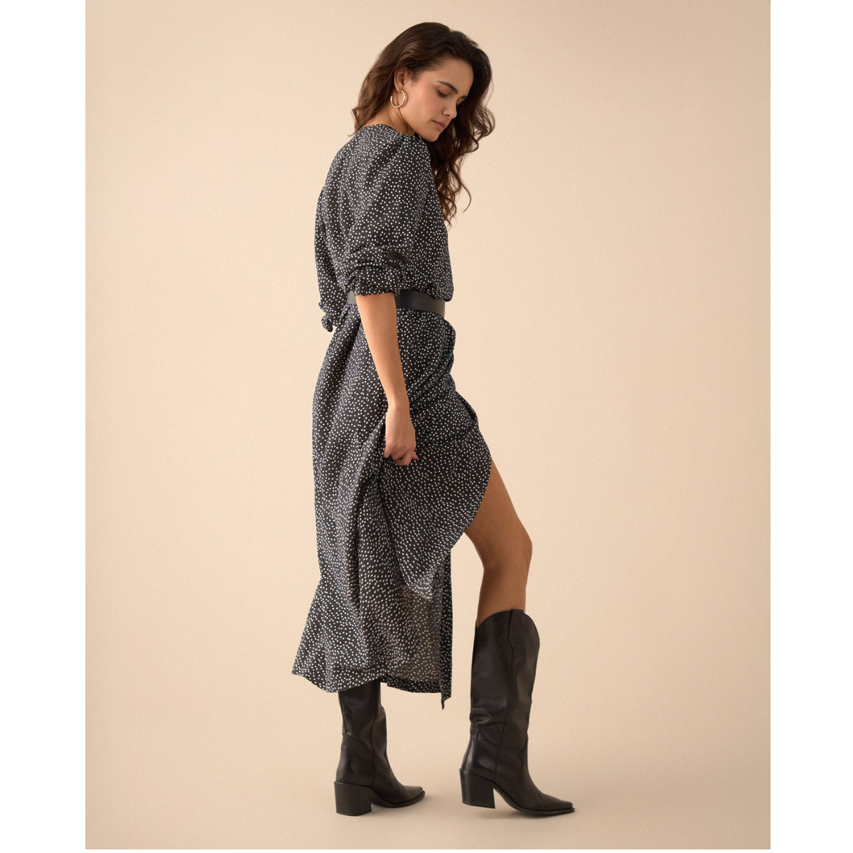 ESPRIT | Vestido de Puntos Largo para Mujer