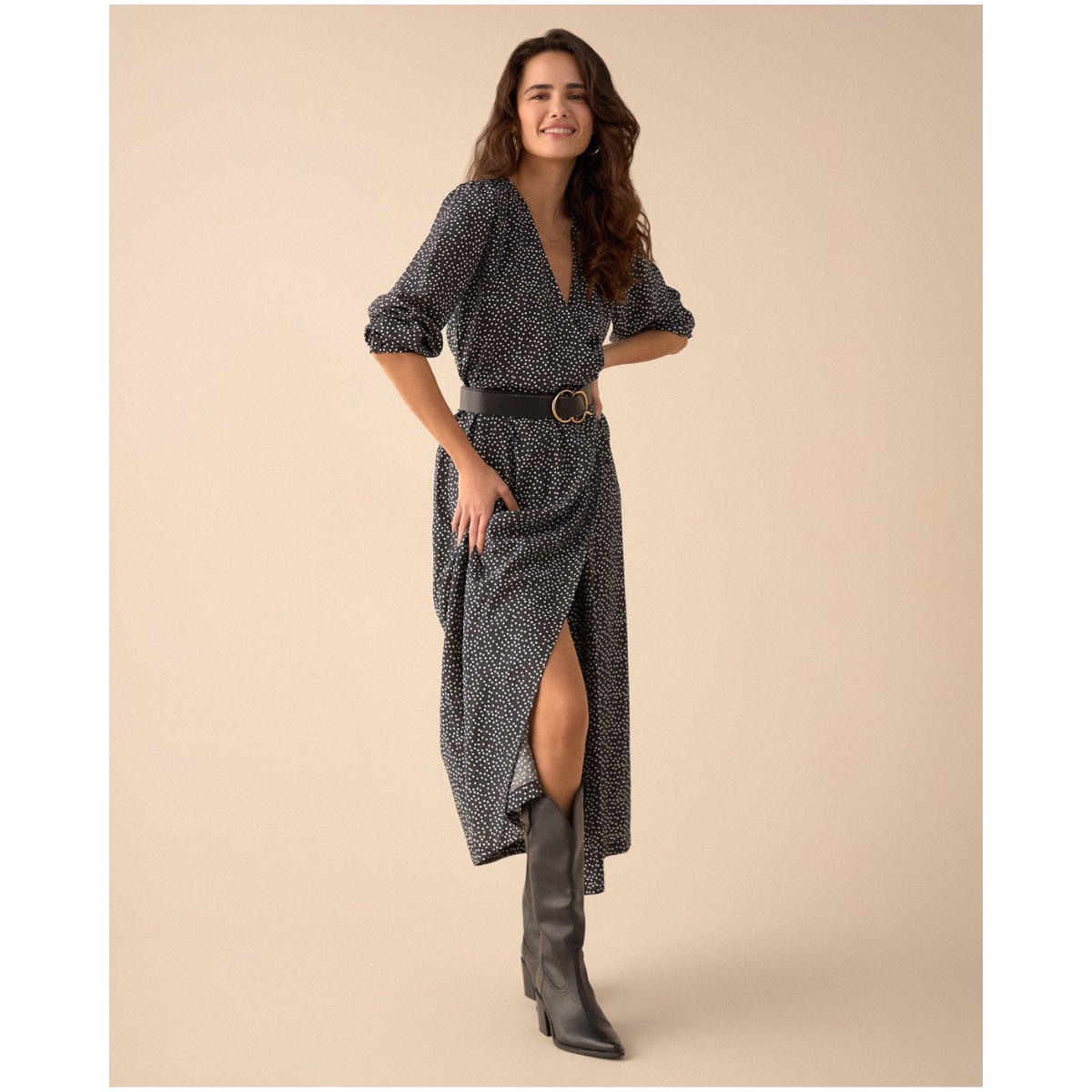 ESPRIT | Vestido de Puntos Largo para Mujer