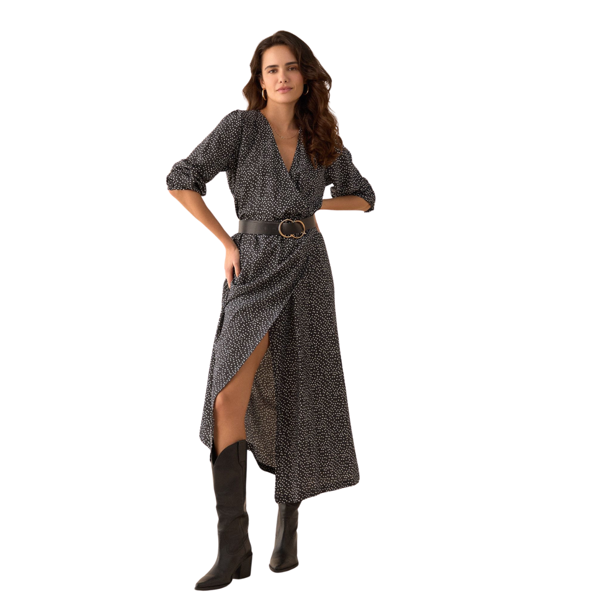 ESPRIT | Vestido de Puntos Largo para Mujer