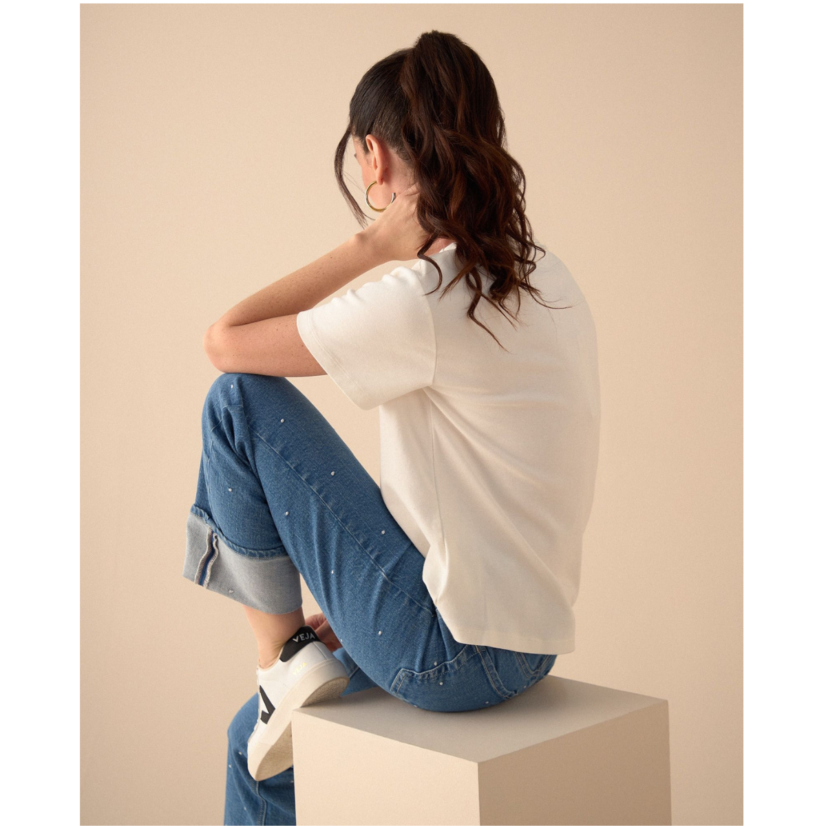 ESPRIT | Camiseta con Bordado a Tono para Mujer