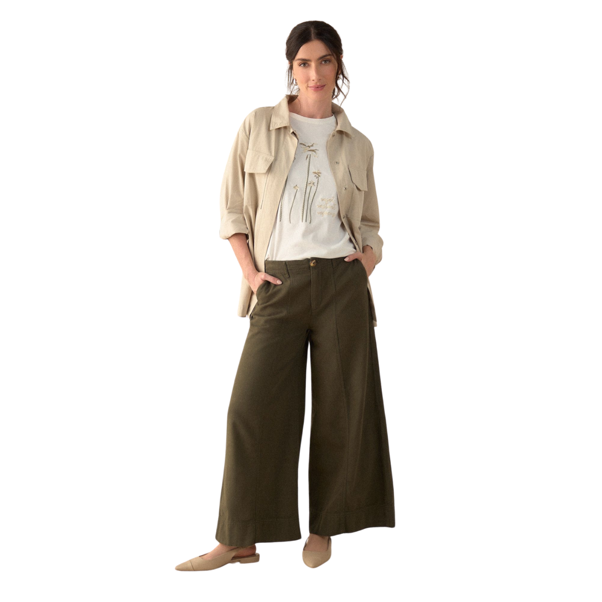 ESPRIT | Pantalón Wide Leg Fit para Mujer