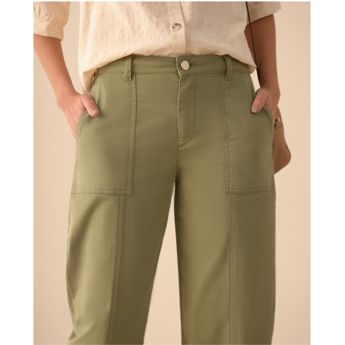ESPRIT | Pantalón con Bolsillos de Tapa para Mujer