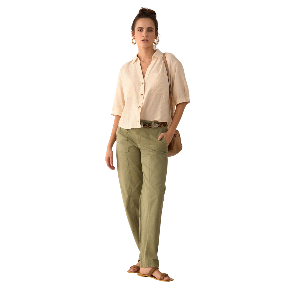 ESPRIT | Pantalón con Bolsillos de Tapa para Mujer