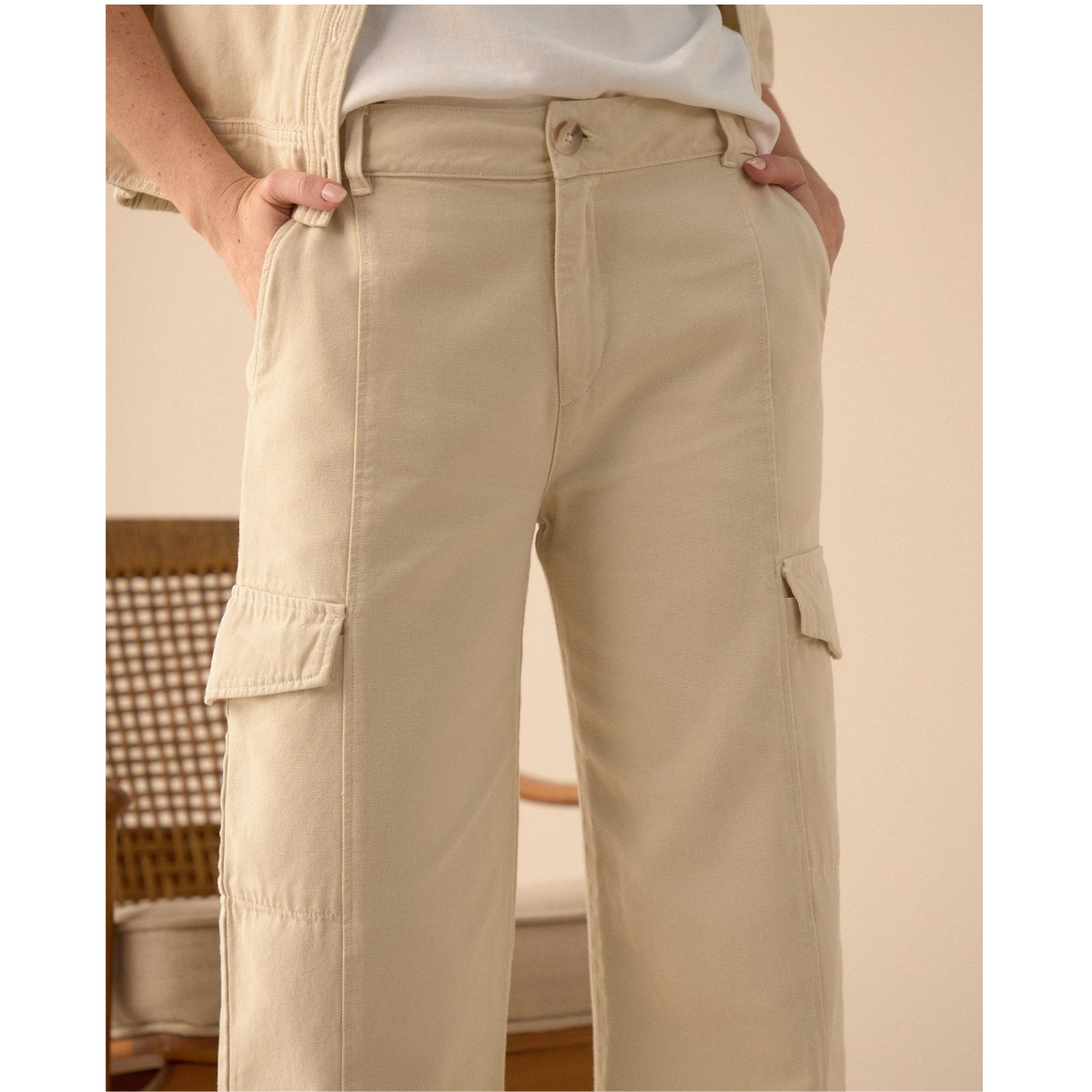 ESPRIT | Pantalón Tipo Cargo para Mujer