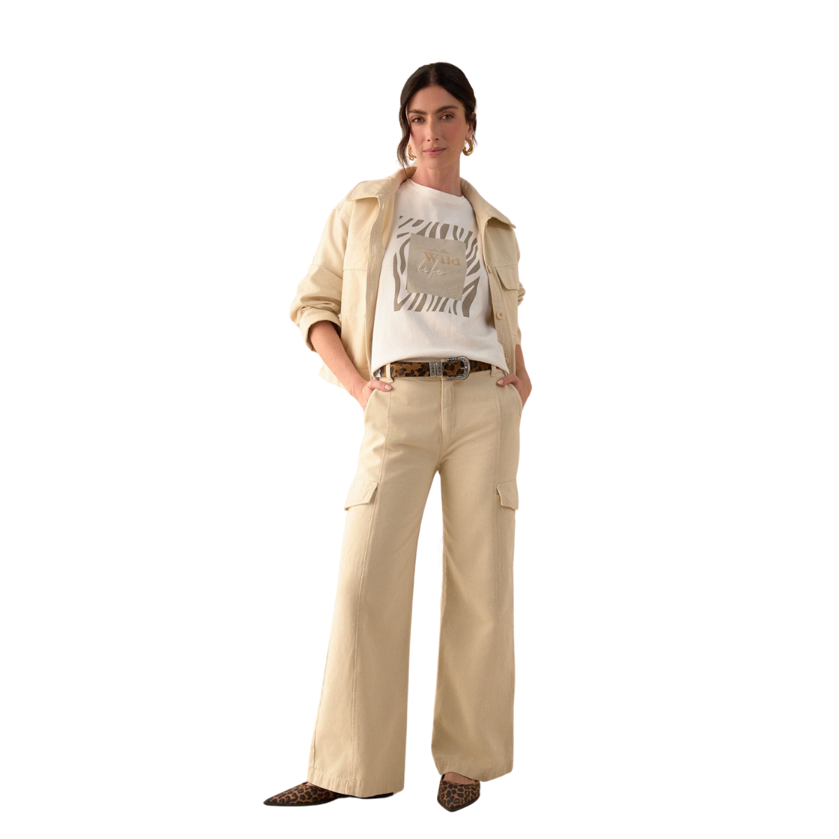 ESPRIT | Pantalón Tipo Cargo para Mujer