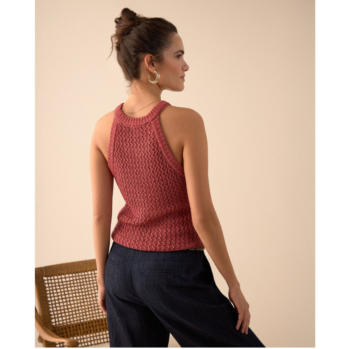 ESPRIT | Camisa Tejida Manga Sisa para Mujer