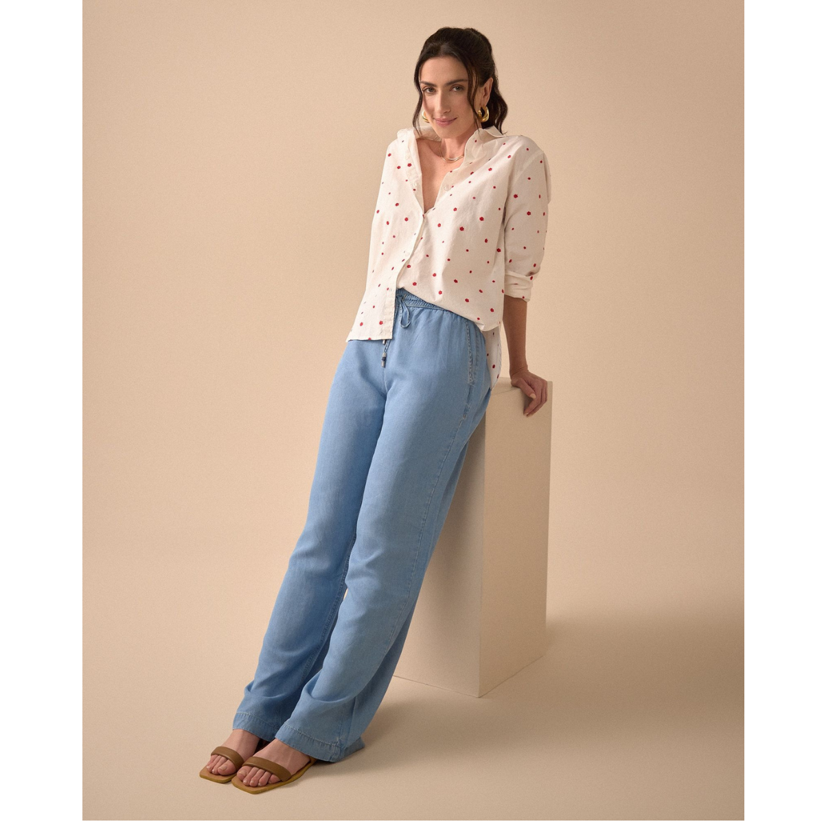 ESPRIT | Jeans Wide Leg de Bota Amplia para Mujer