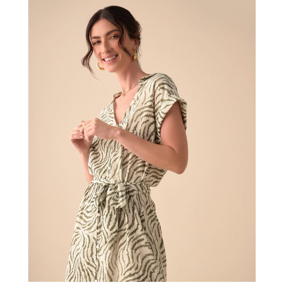 ESPRIT | Vestido Largo con Escote en V para Mujer