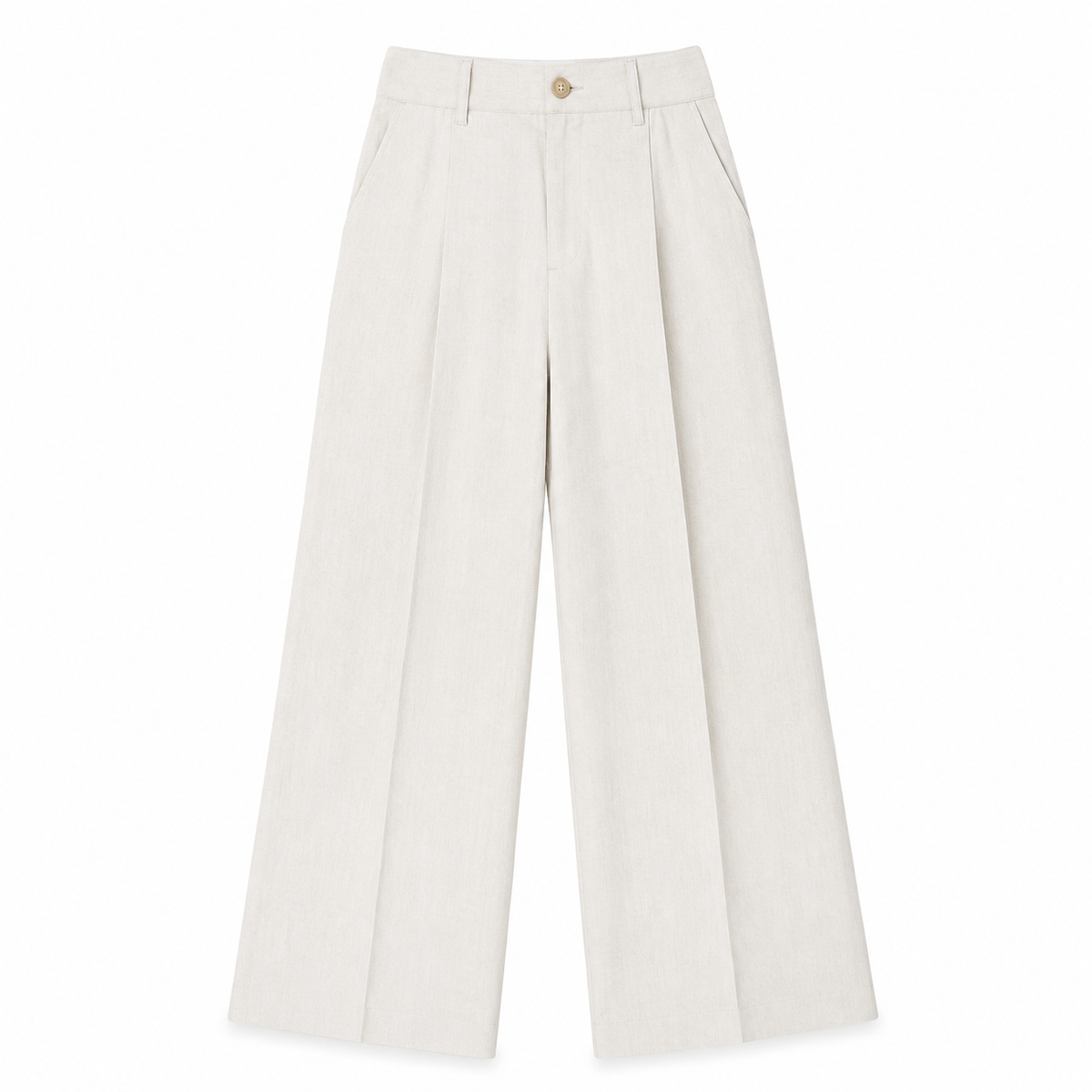 Olea | Pantalón de Pierna Amplia con Pliegues para Dama