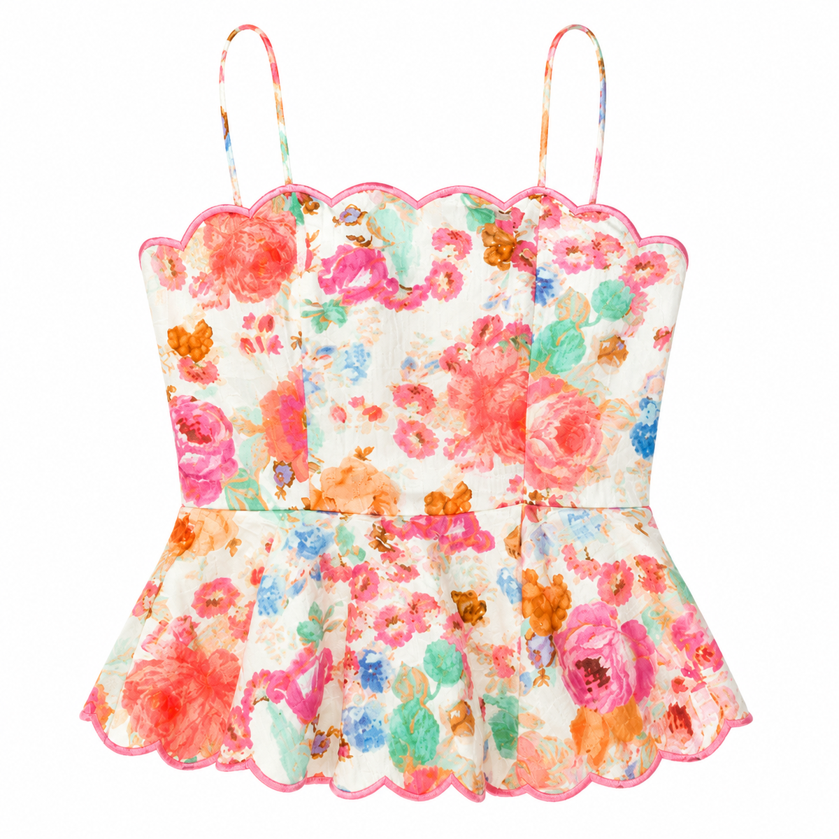 Olea | Top Floral con Tirantes y Estampado para Dama
