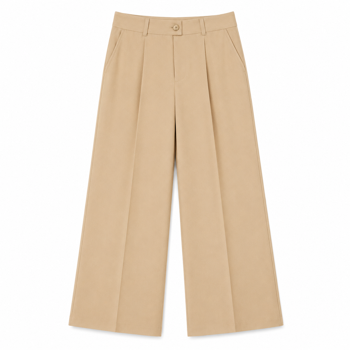 Olea | Pantalón de Pierna Amplia con Pliegues para Dama
