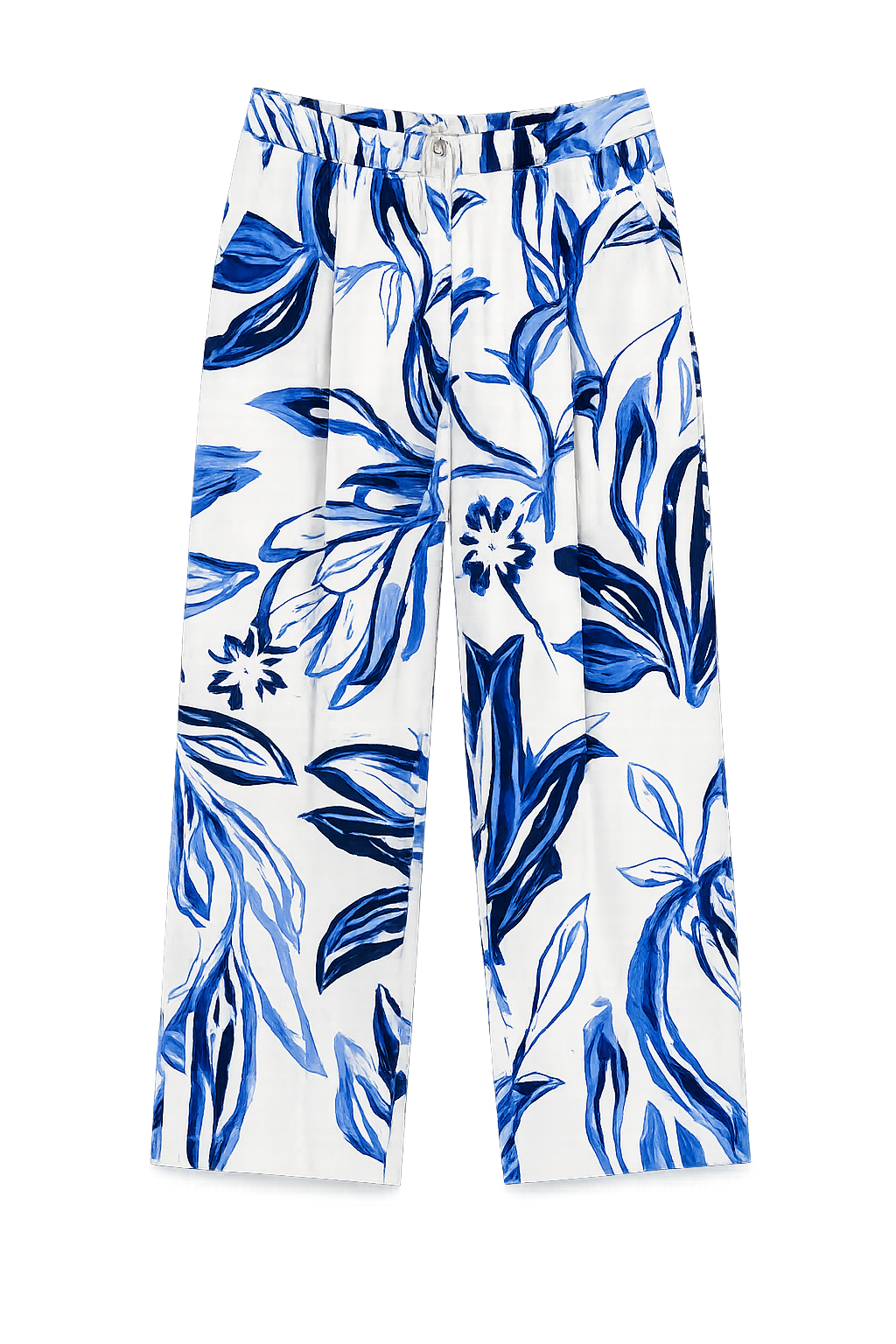 Olea | Pantalón Estampado de Pierna Amplia con Cintura Elástica para Dama