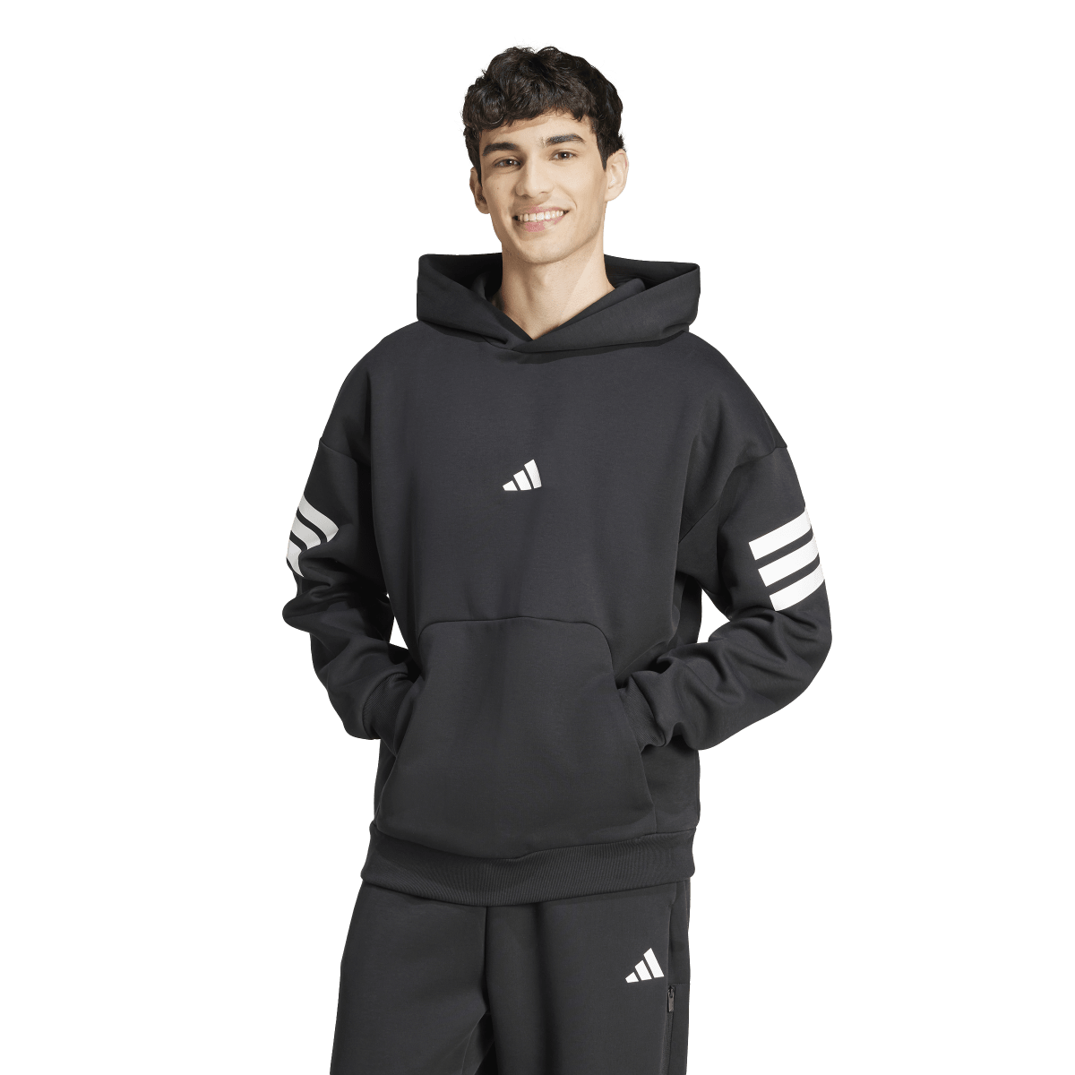 Adidas | Sudadera con Gorro Future Icons 3 Franjas