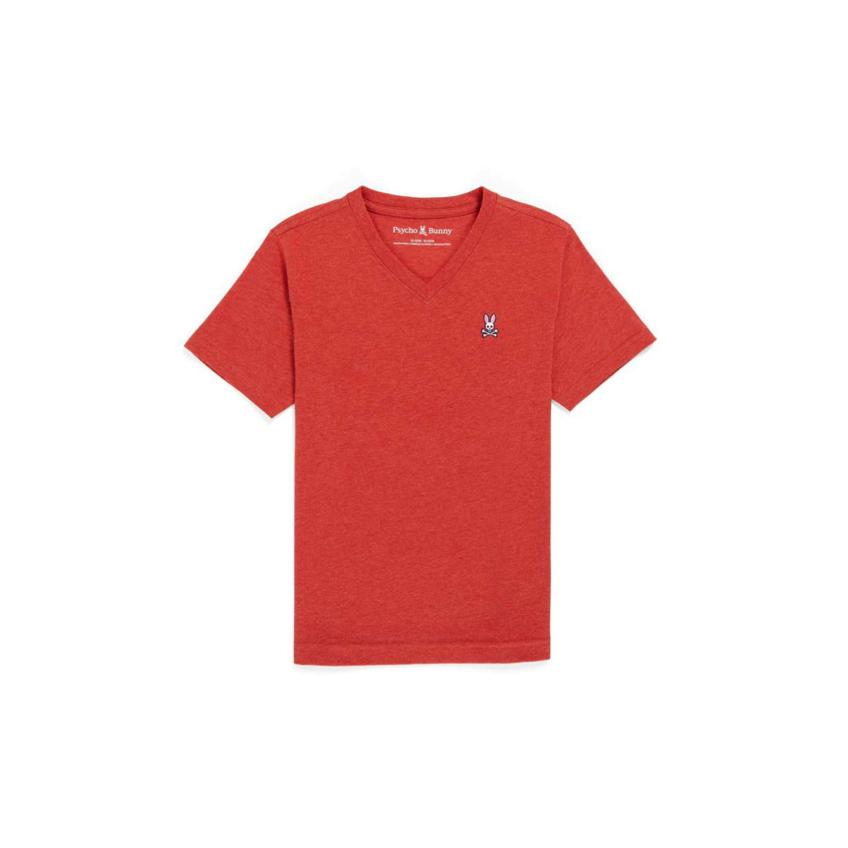 Psycho Bunny | Camiseta Clásica Jaspeada Cuello V Para Niño