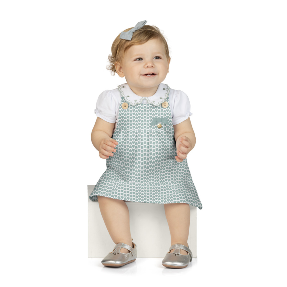 Milon | Conjunto con estampado de Corazones Niña Bebé
