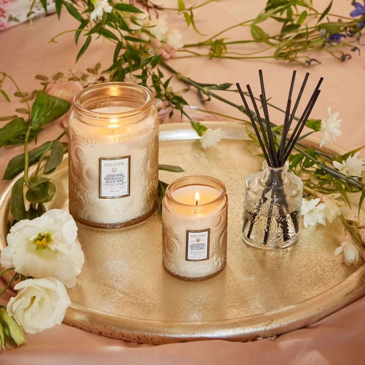 Jasmine Midnight Blooms Large Jar Candle