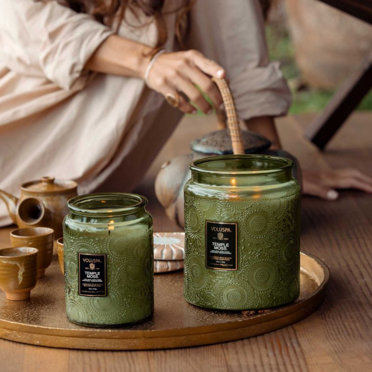 Temple Moss large Jar Candle