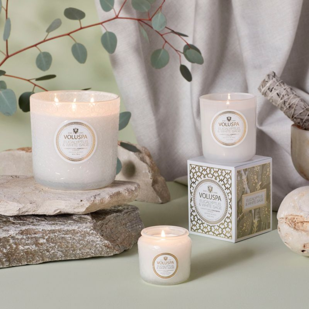 Eucalyptus and White Sage Petite Jar