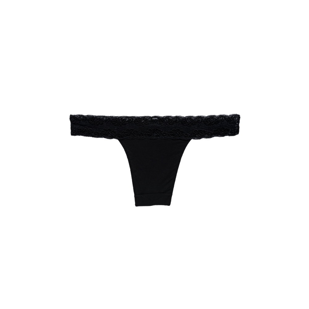 Braguita Bikini Modal Encaje Hope - color Preto vista trasera