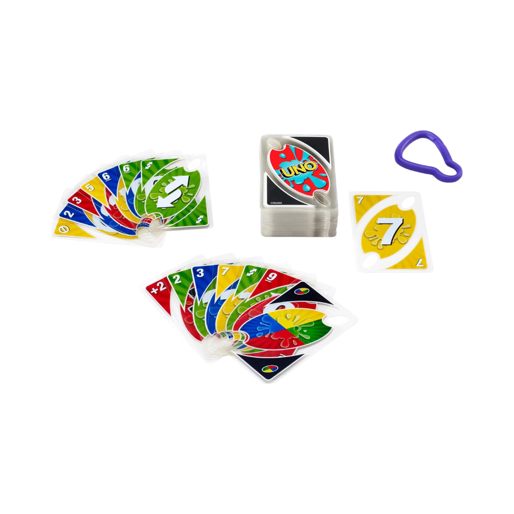 Mattel Games |  Splash Card Game with Waterproof Cards and Portable Clip for