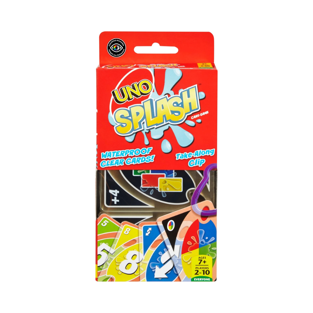 Mattel Games |  Splash Card Game with Waterproof Cards and Portable Clip for