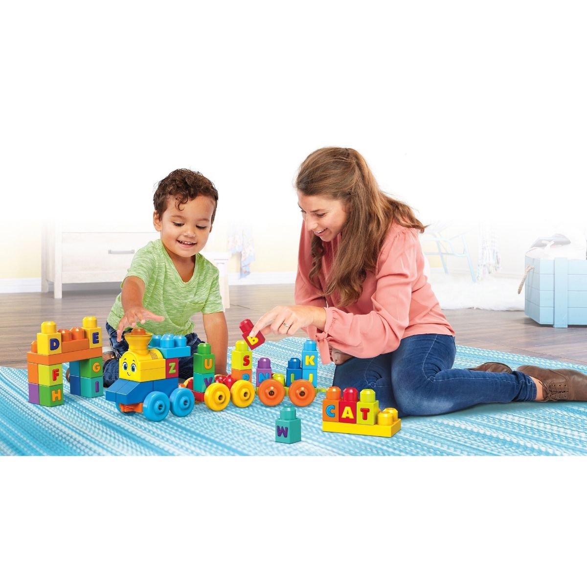 Mega | Juego De Construcción Abc Tren De Aprendizaje
