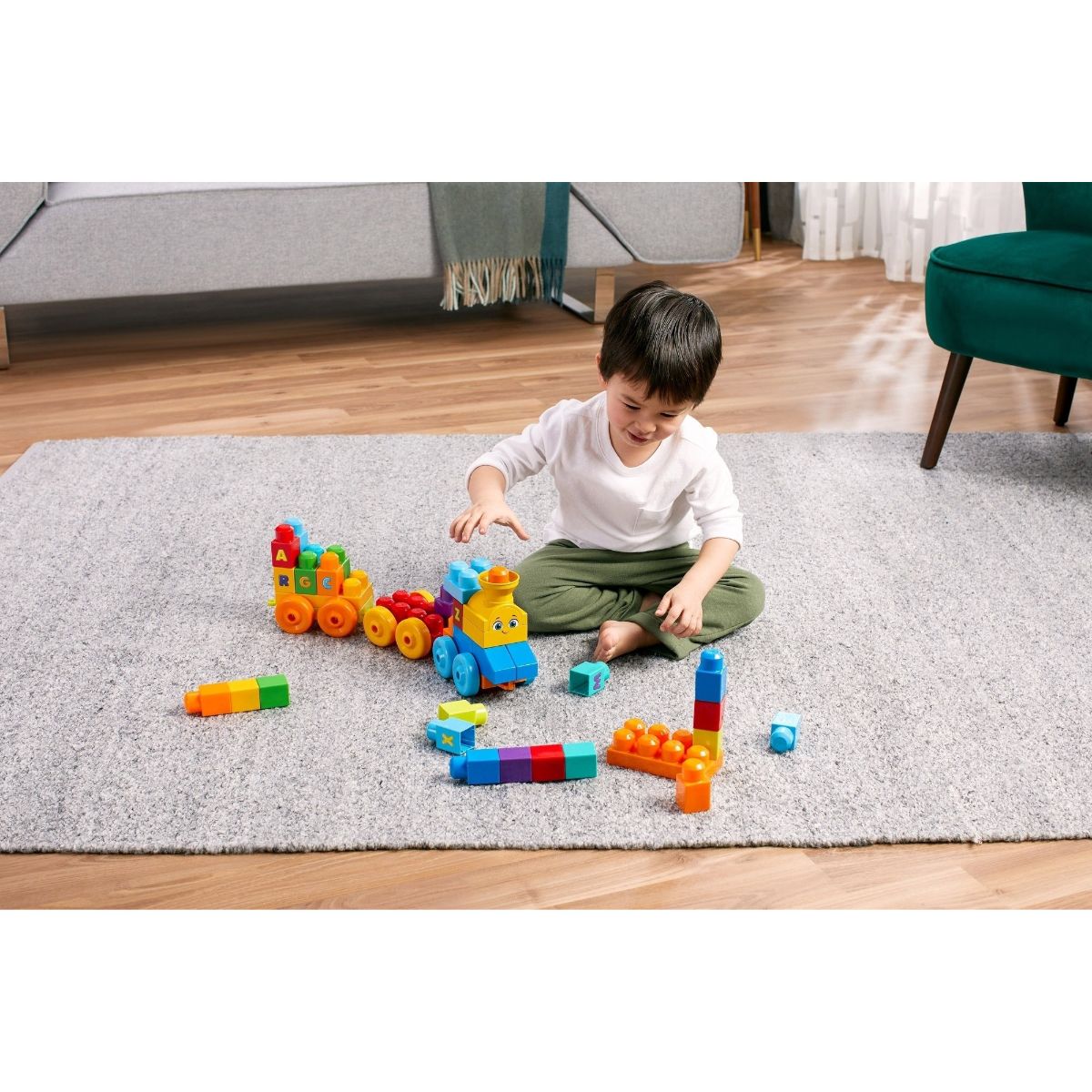 Mega | Juego De Construcción Abc Tren De Aprendizaje