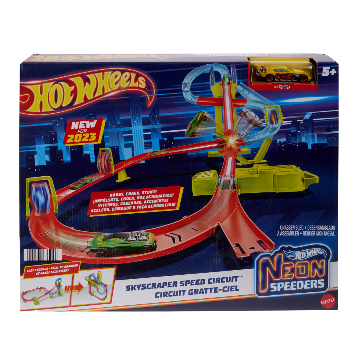 Neon Skyscraper Speed Circuit Playset