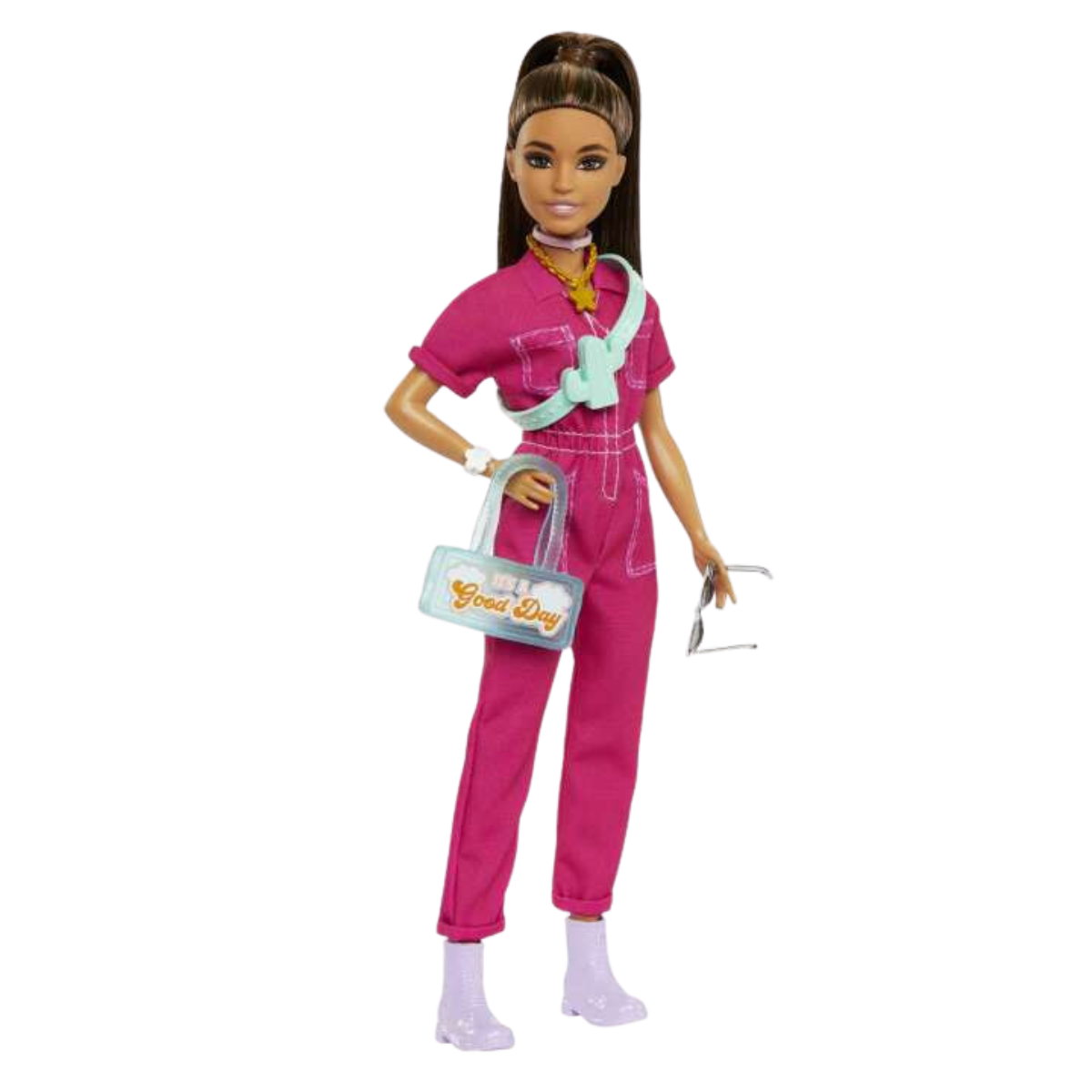 Doll In Trendy Pink Jumpsuit