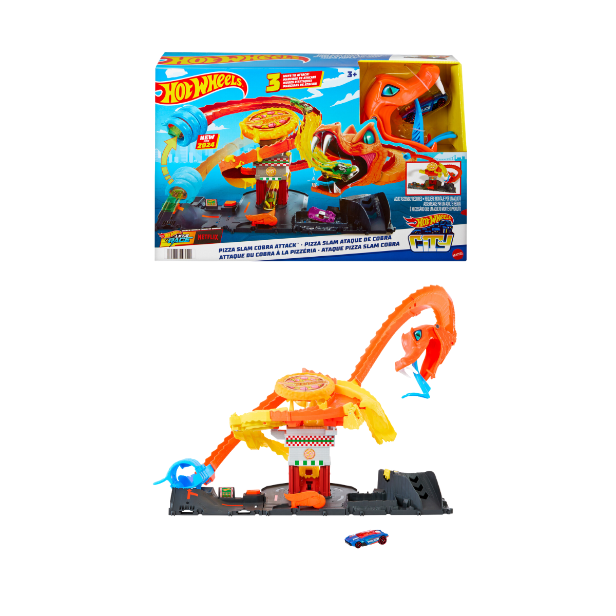 Hot Wheels | Pista Ataque de Cobra vs Pizzería