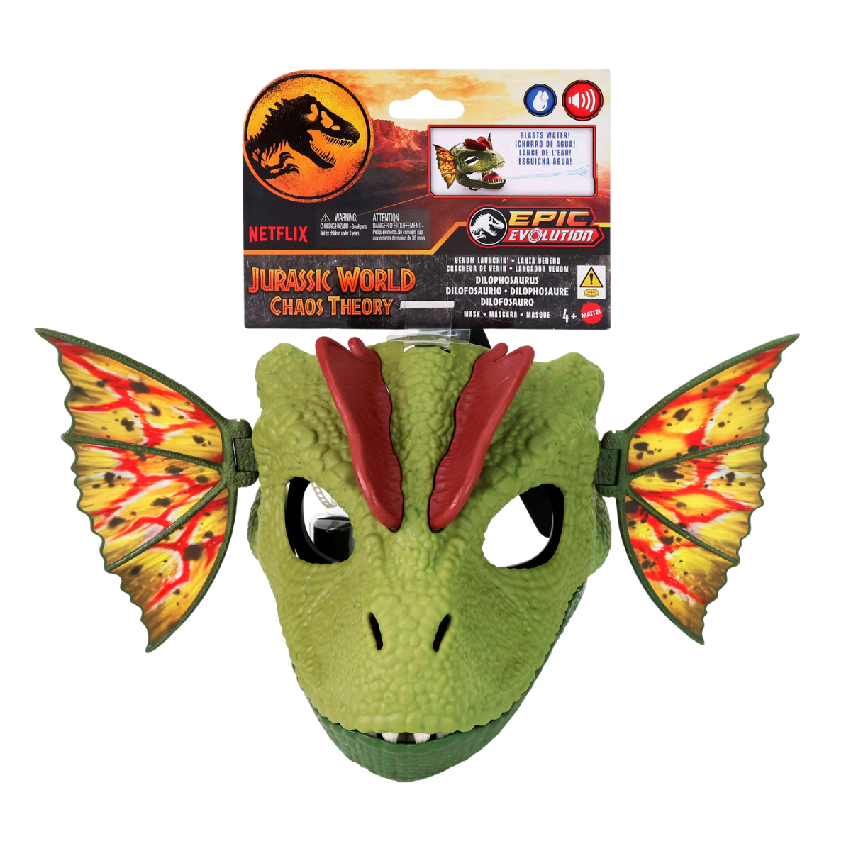 Jurassic World Máscara Dilophosaurus Lanza-Veneno