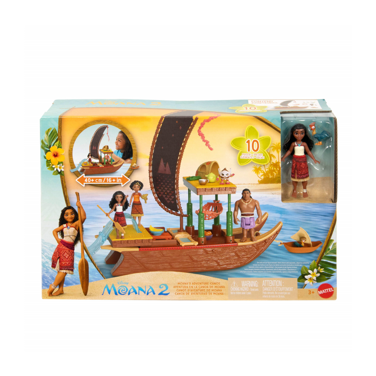 Moana 2 Set Canoa de Aventuras