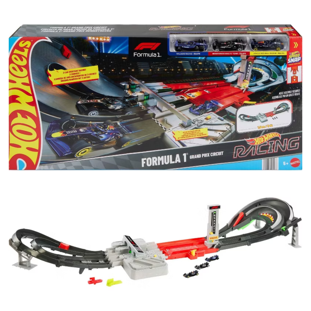 Hot Wheels | Race Fórmula 1 Circuito de Gran Premio 3pk a escala 1:64 coches de juguete