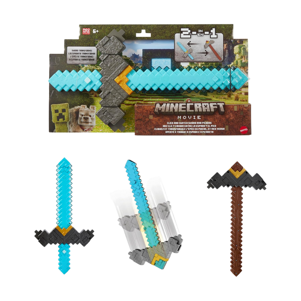 Minecraft |  La Pelicula Espada Pico Transformable