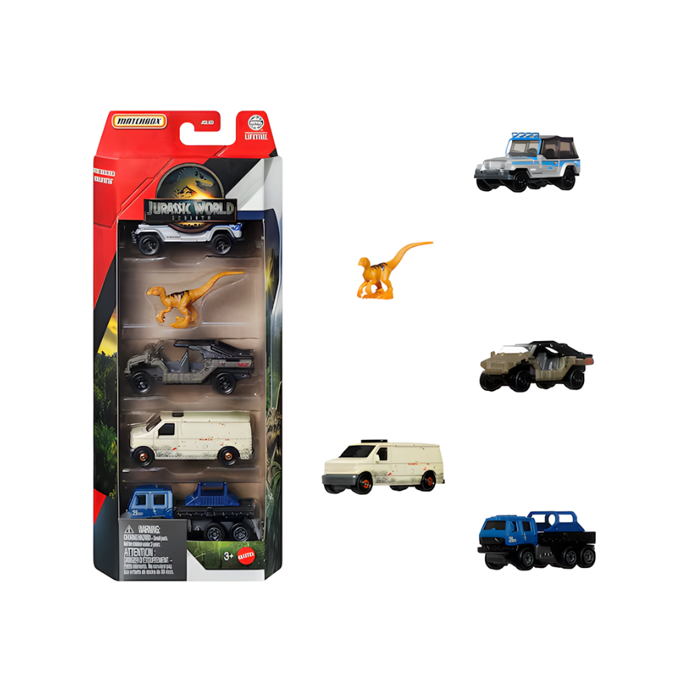 Jurassic World | Matchbox  Auto Básico Paquete De 5