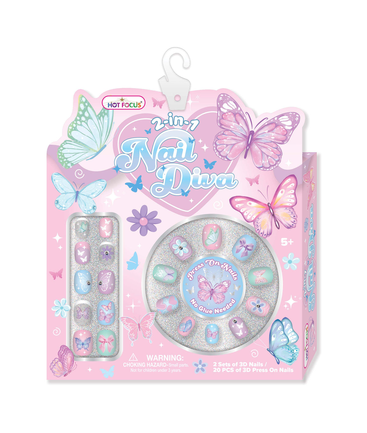 Hot Focus | Nail Diva Tie Dye Butterfly