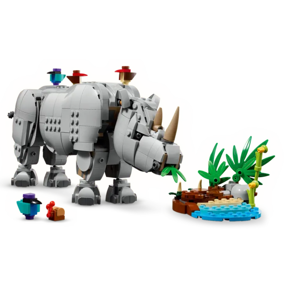 Lego | Fauna Salvaje: Poderoso Rinoceronte con Pájaros