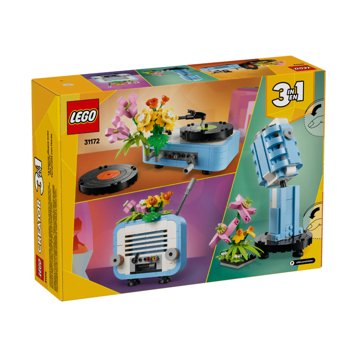 Lego | Tocadiscos con Flores