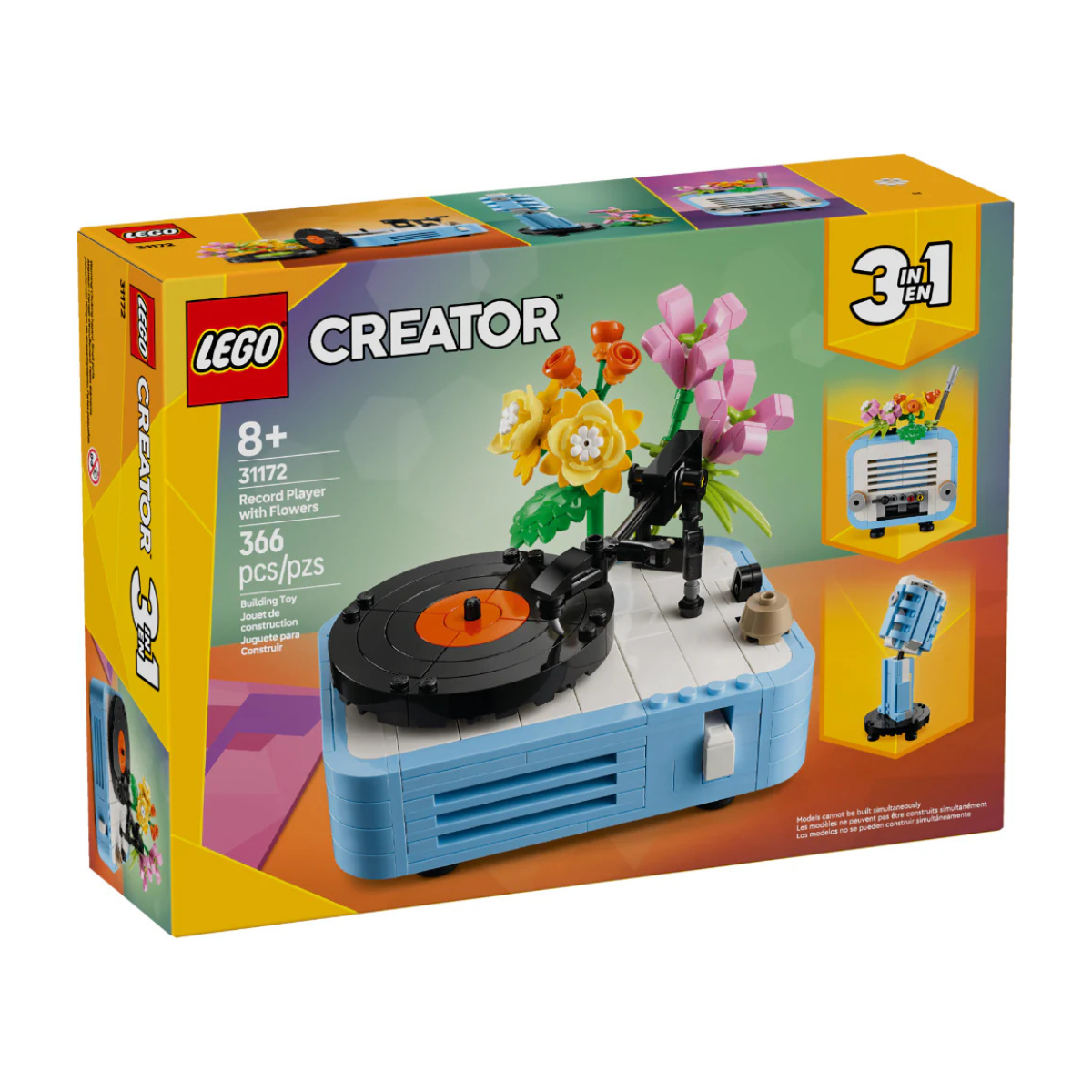 Lego | Tocadiscos con Flores