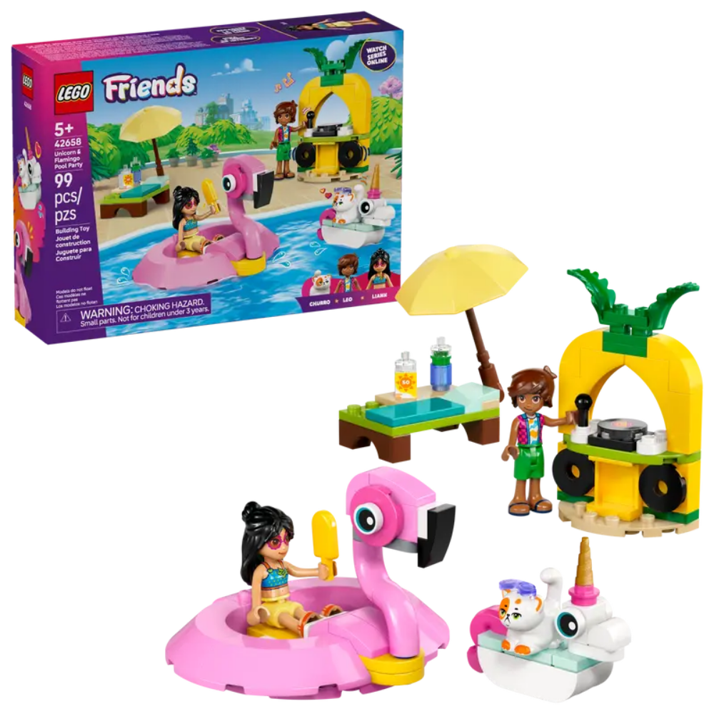 Lego | Fiesta en la Piscina con Flamenco y Unicornio