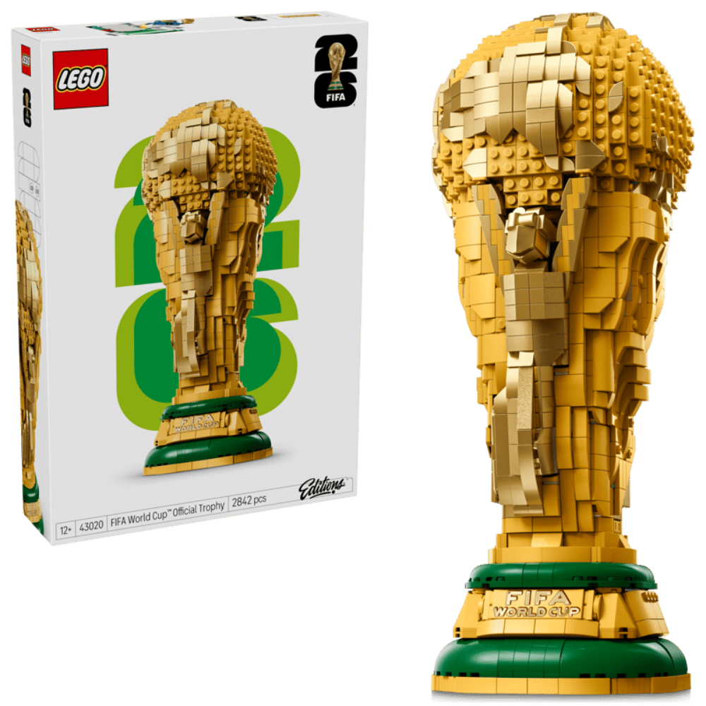 Trofeo Oficial Copa Mundial FIFA LEGO - detalle figuras humanas y globo
