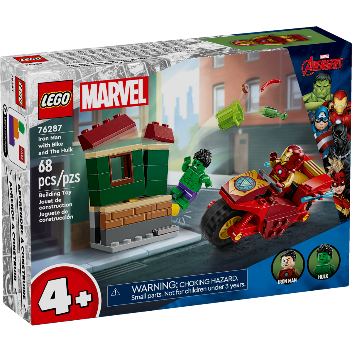 Iron Man con Moto y Hulk